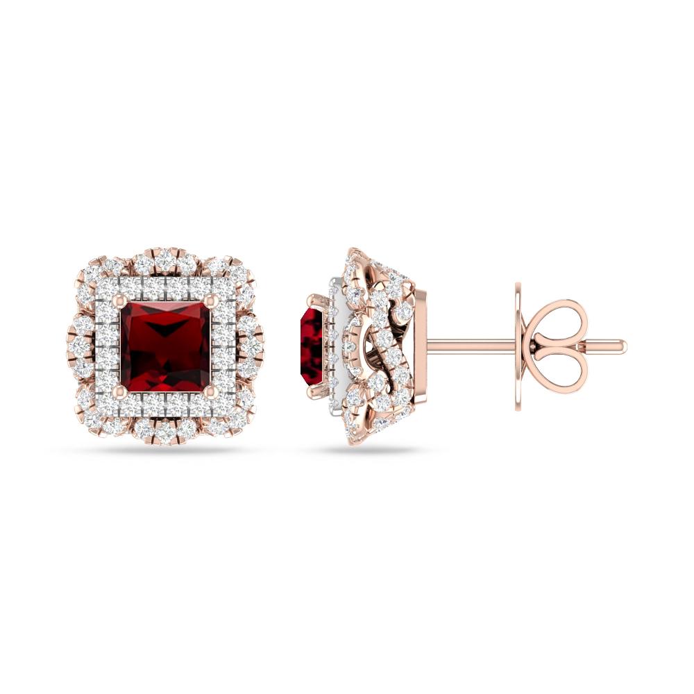 Rose Gold/White Gold - Garnet