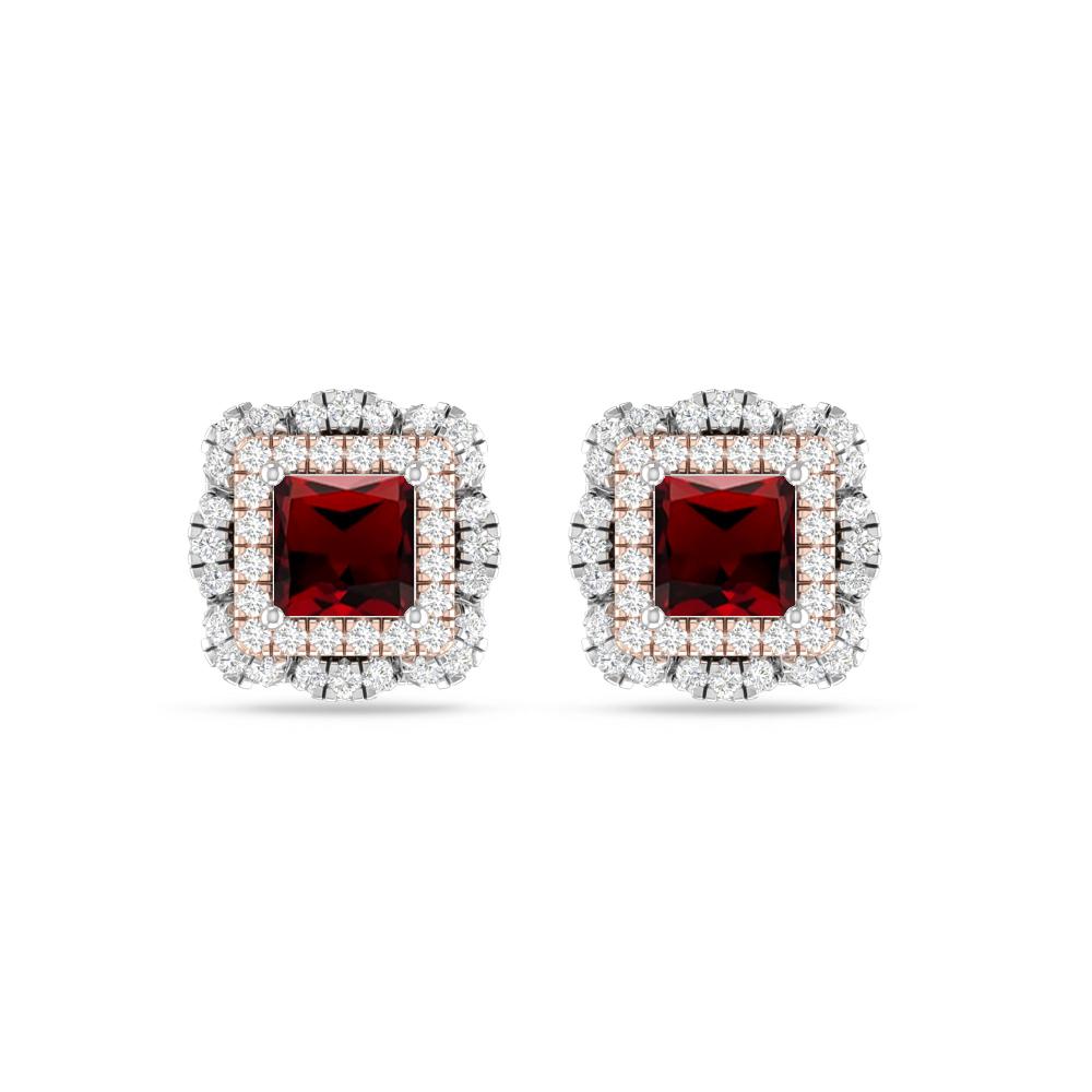 White Gold/Rose Gold - Garnet