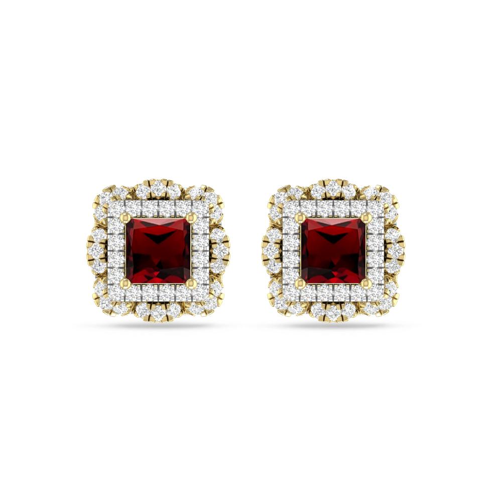 Yellow Gold/White Gold - Garnet