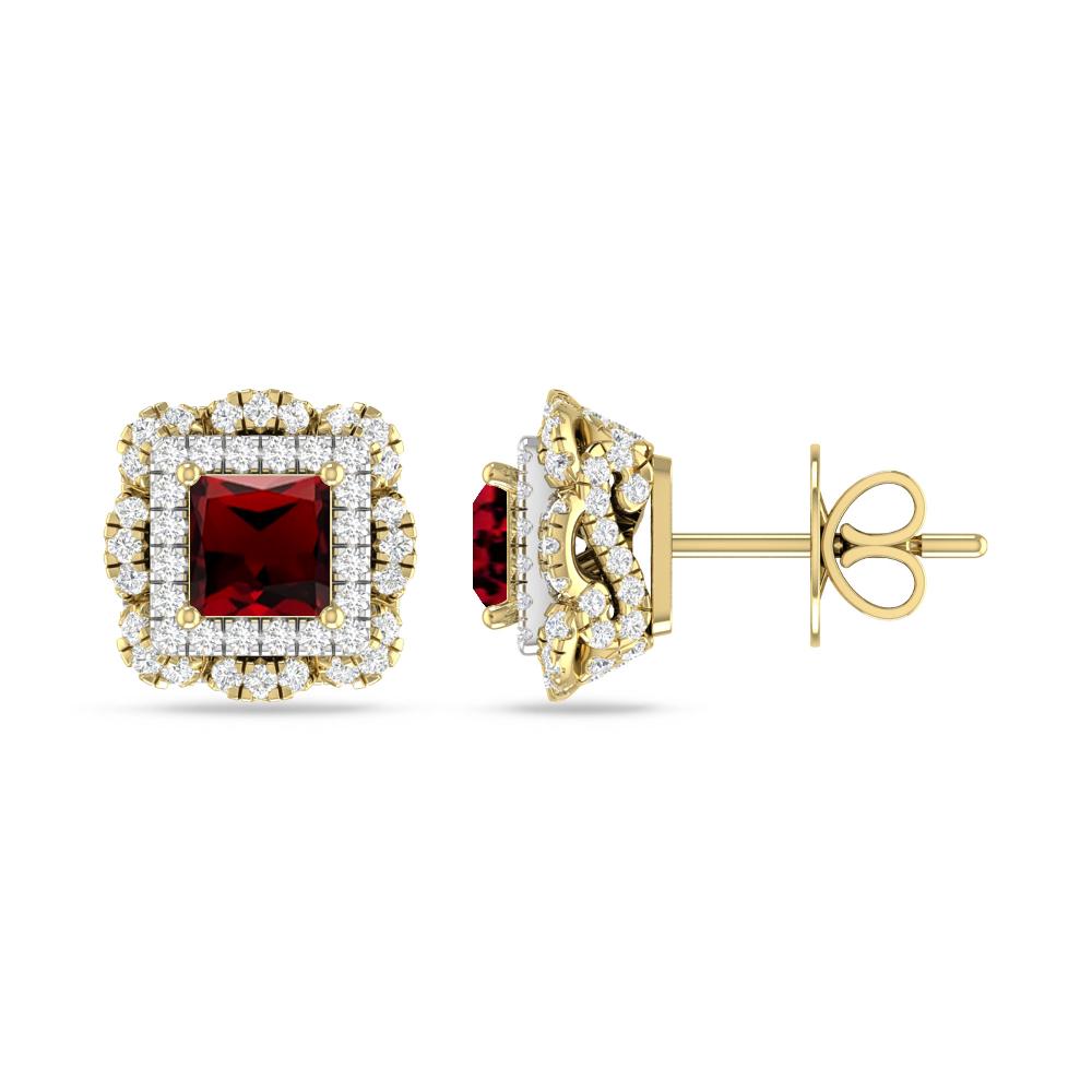 Yellow Gold/White Gold - Garnet