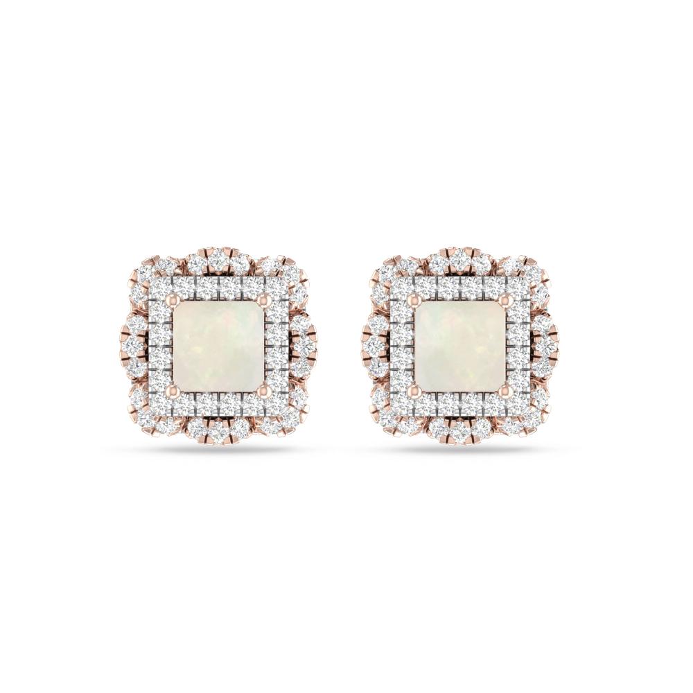 Rose Gold/White Gold - Opal