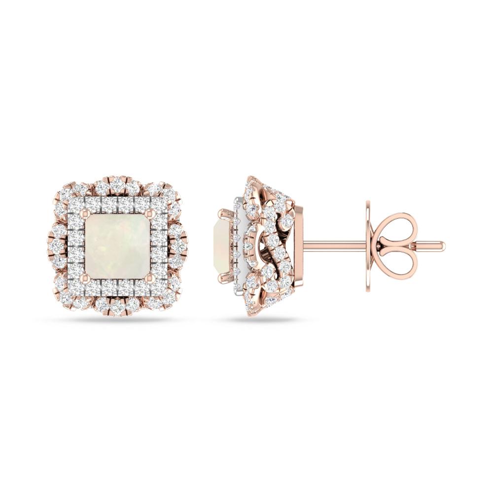 Rose Gold/White Gold - Opal