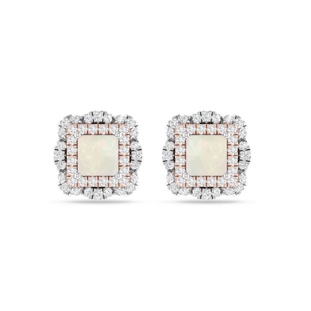 White Gold/Rose Gold - Opal