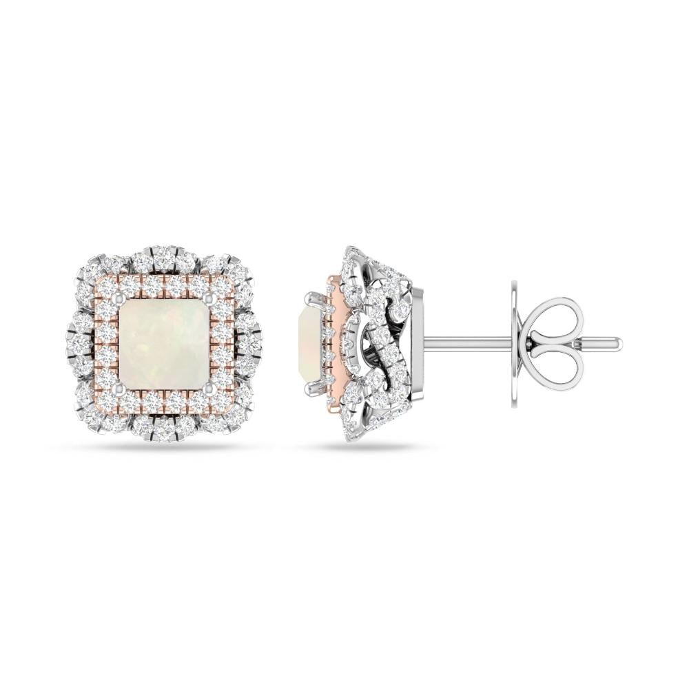 White Gold/Rose Gold - Opal