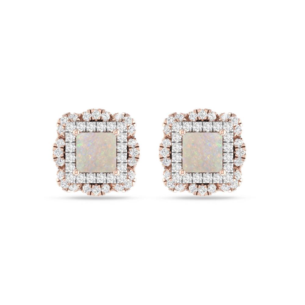 Rose Gold/White Gold - Opal