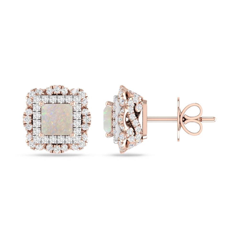 Rose Gold/White Gold - Opal