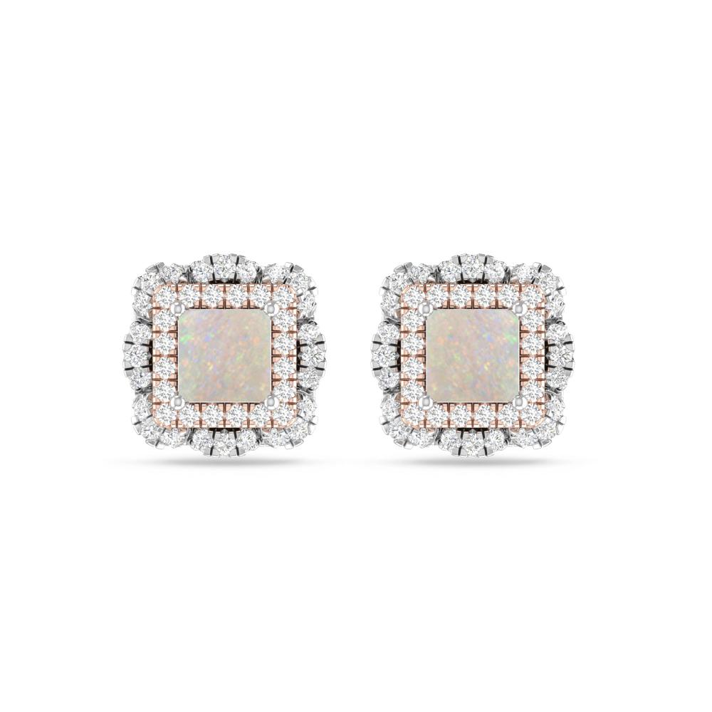 White Gold/Rose Gold - Opal