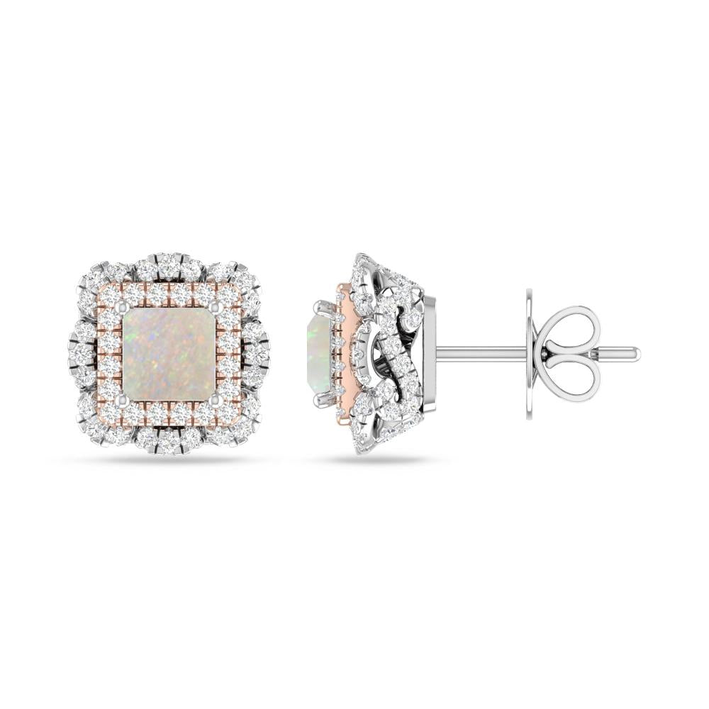 White Gold/Rose Gold - Opal