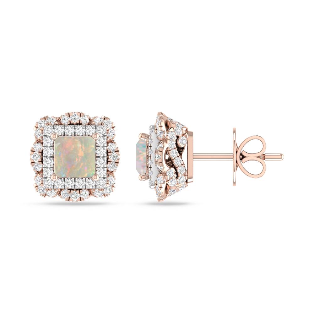 Rose Gold/White Gold - Opal