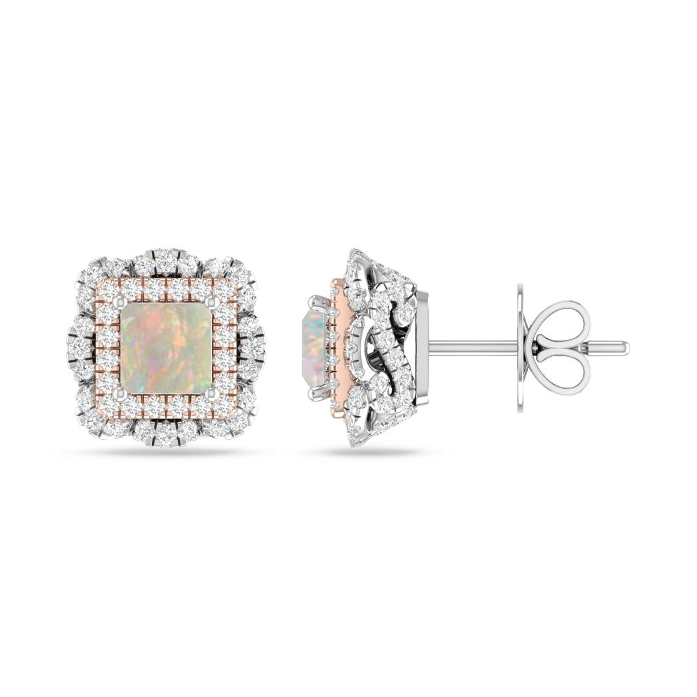 White Gold/Rose Gold - Opal