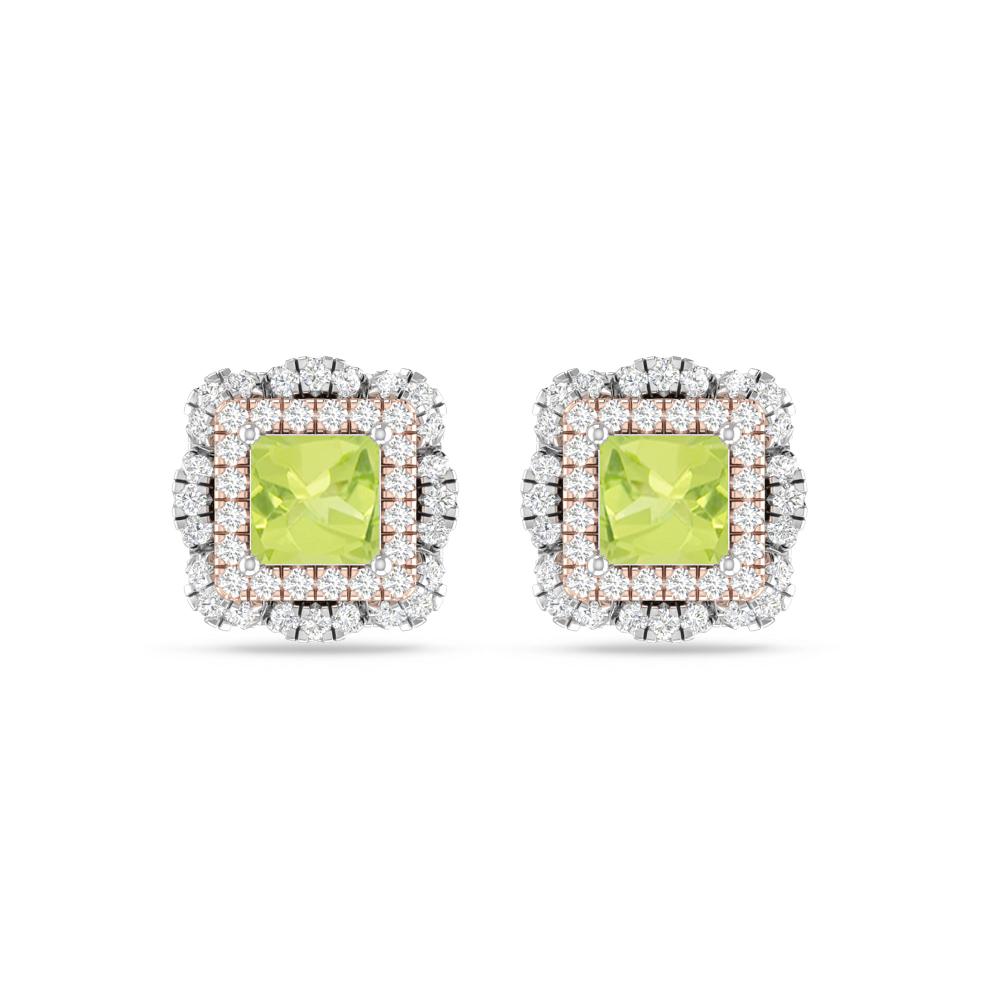 White Gold/Rose Gold - Peridot
