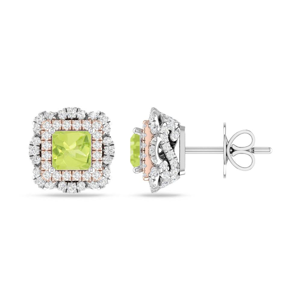 White Gold/Rose Gold - Peridot