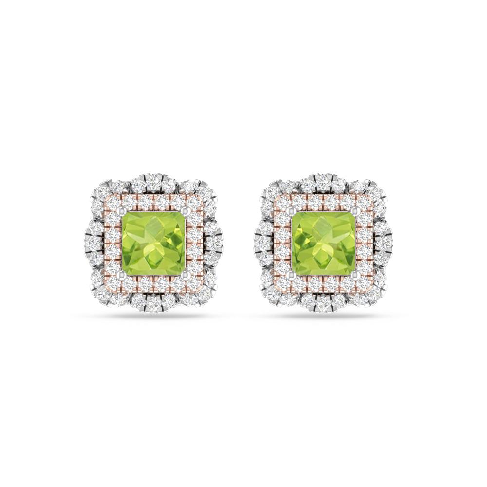 White Gold/Rose Gold - Peridot