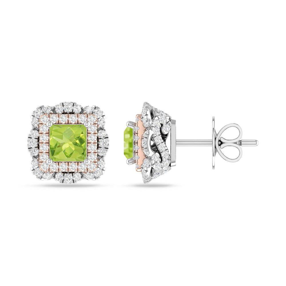 White Gold/Rose Gold - Peridot