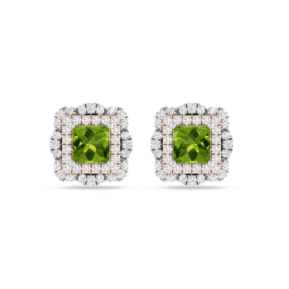 White Gold/Rose Gold - Peridot