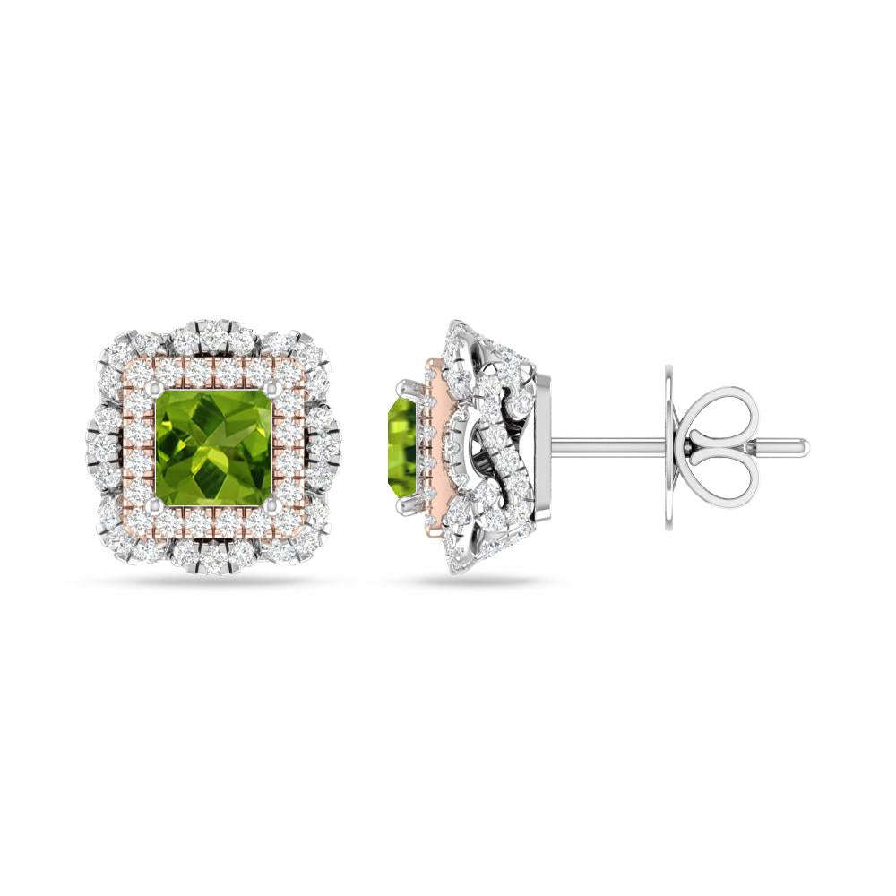 White Gold/Rose Gold - Peridot