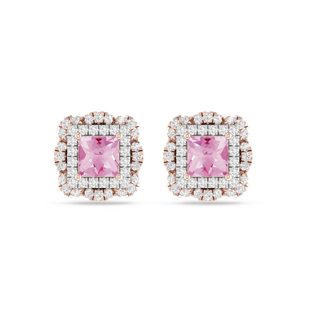 Rose Gold/White Gold - Pink Tourmaline