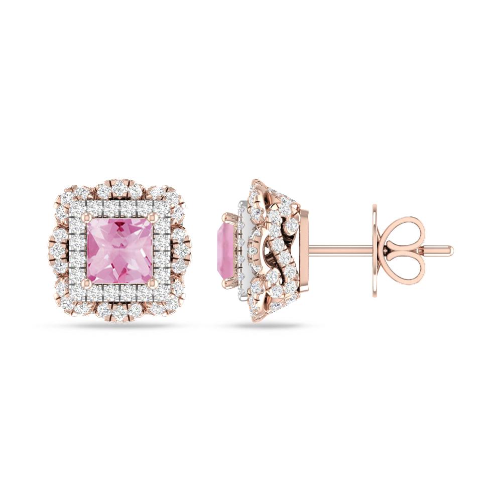 Rose Gold/White Gold - Pink Tourmaline