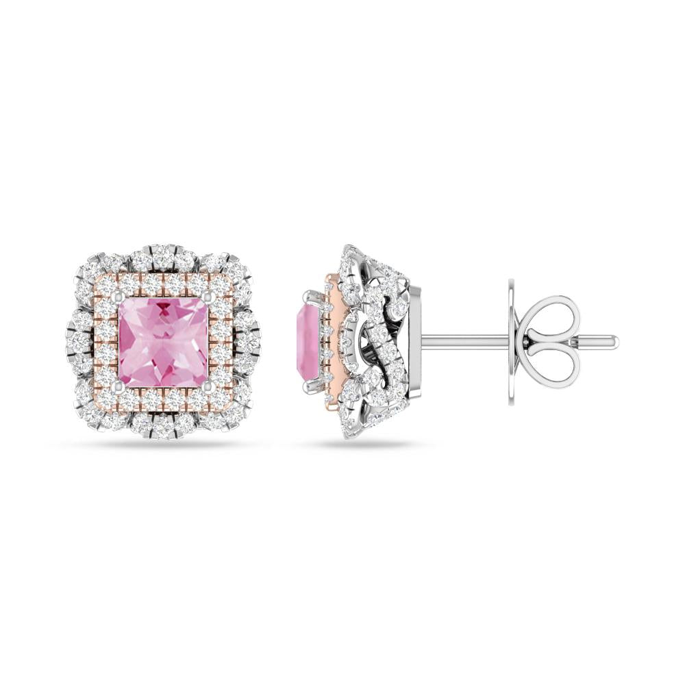 White Gold/Rose Gold - Pink Tourmaline