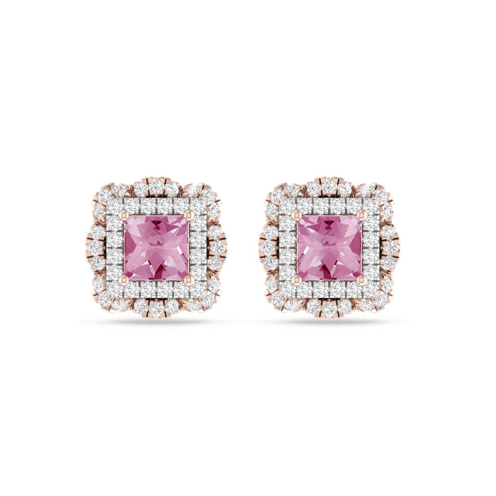 Rose Gold/White Gold - Pink Tourmaline