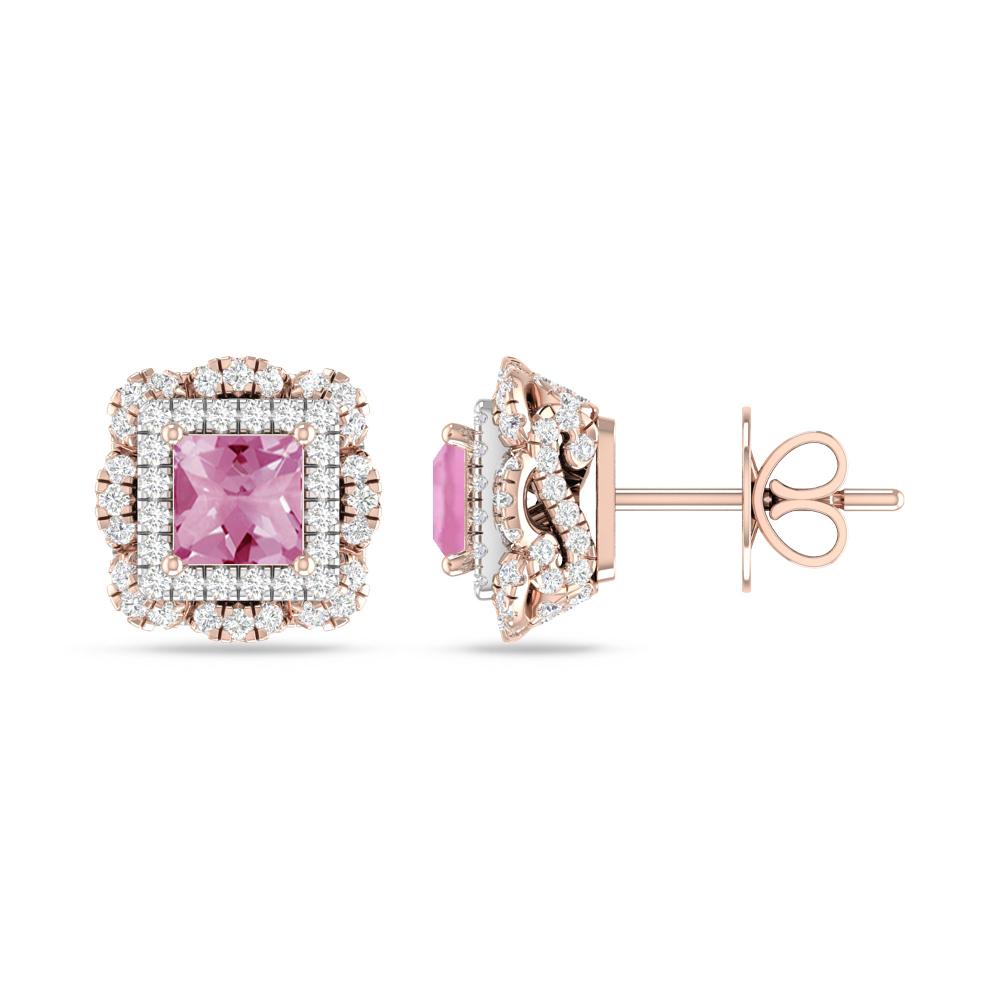 Rose Gold/White Gold - Pink Tourmaline