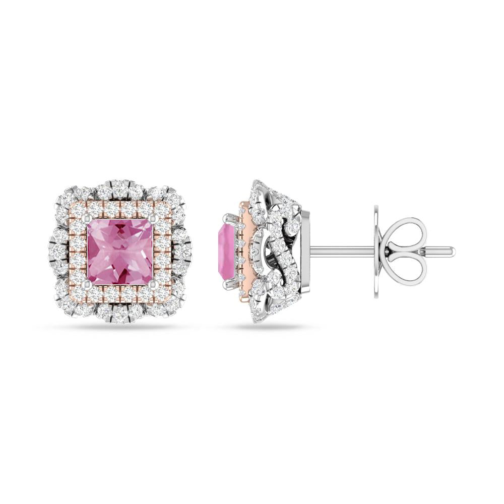 White Gold/Rose Gold - Pink Tourmaline