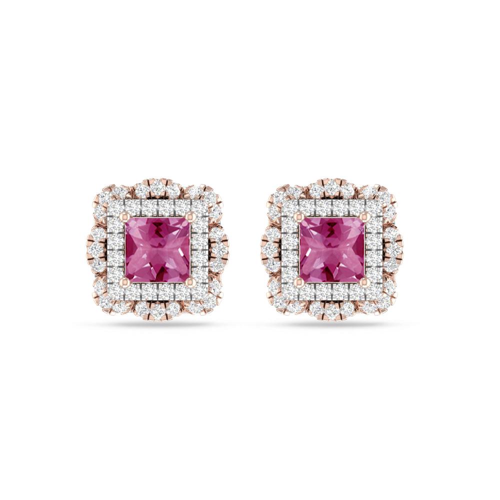 Rose Gold/White Gold - Pink Tourmaline