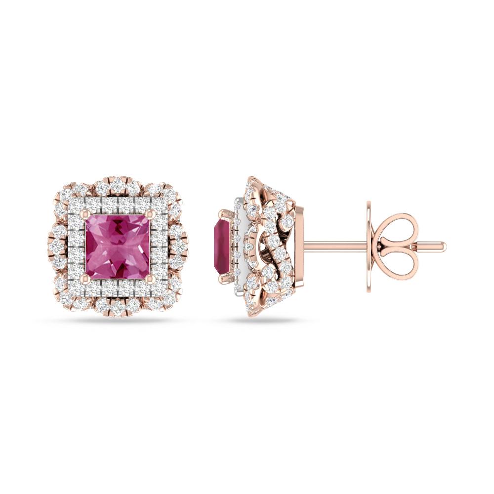 Rose Gold/White Gold - Pink Tourmaline
