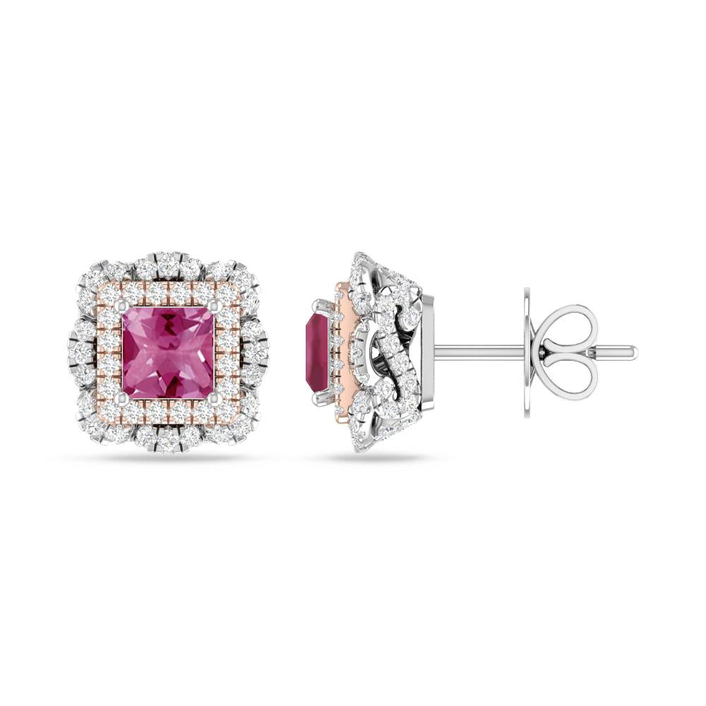 White Gold/Rose Gold - Pink Tourmaline
