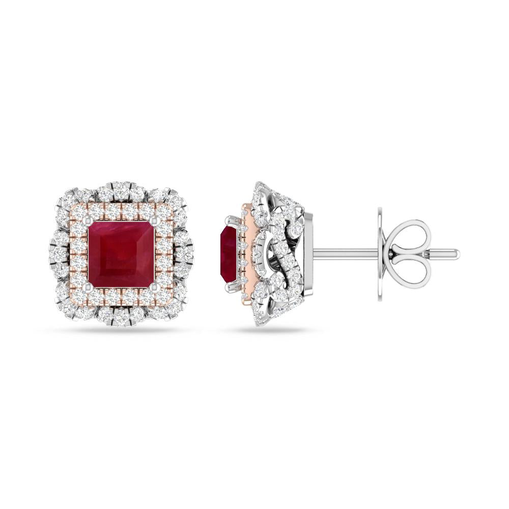 White Gold/Rose Gold - Ruby