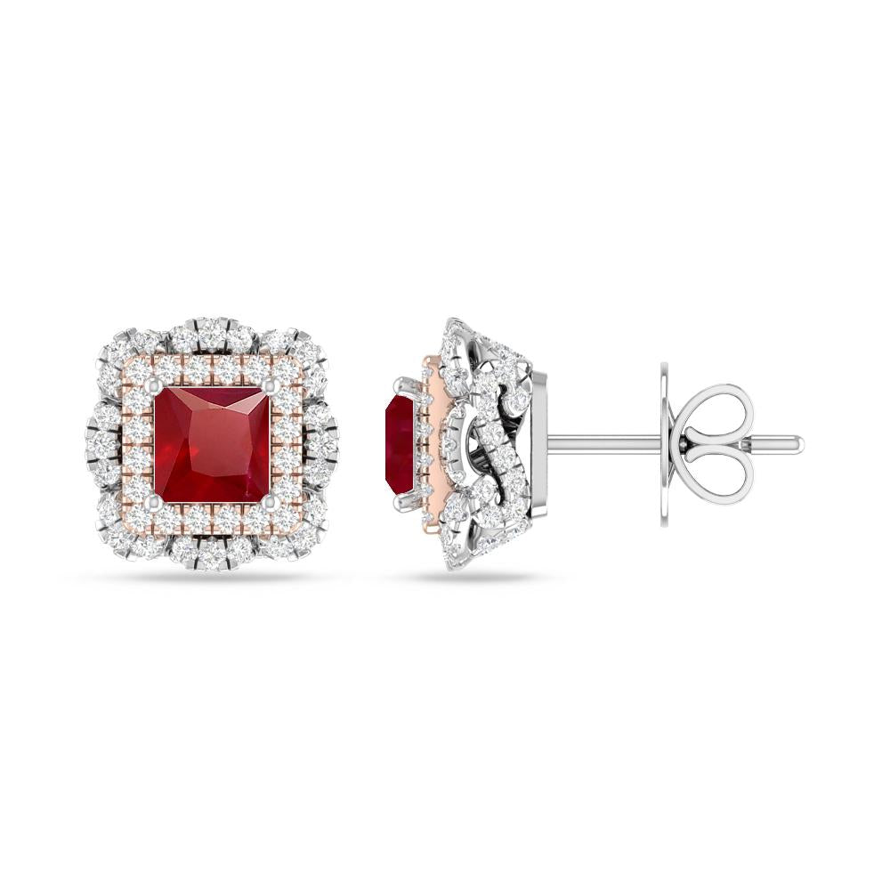 White Gold/Rose Gold - Ruby