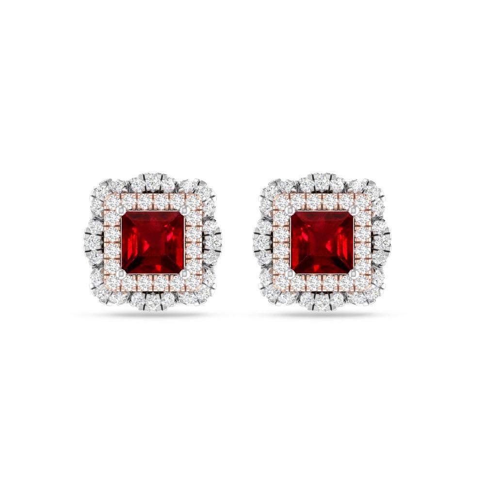 White Gold/Rose Gold - Ruby