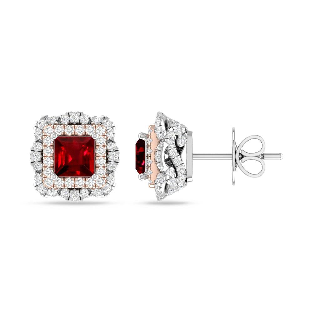 White Gold/Rose Gold - Ruby