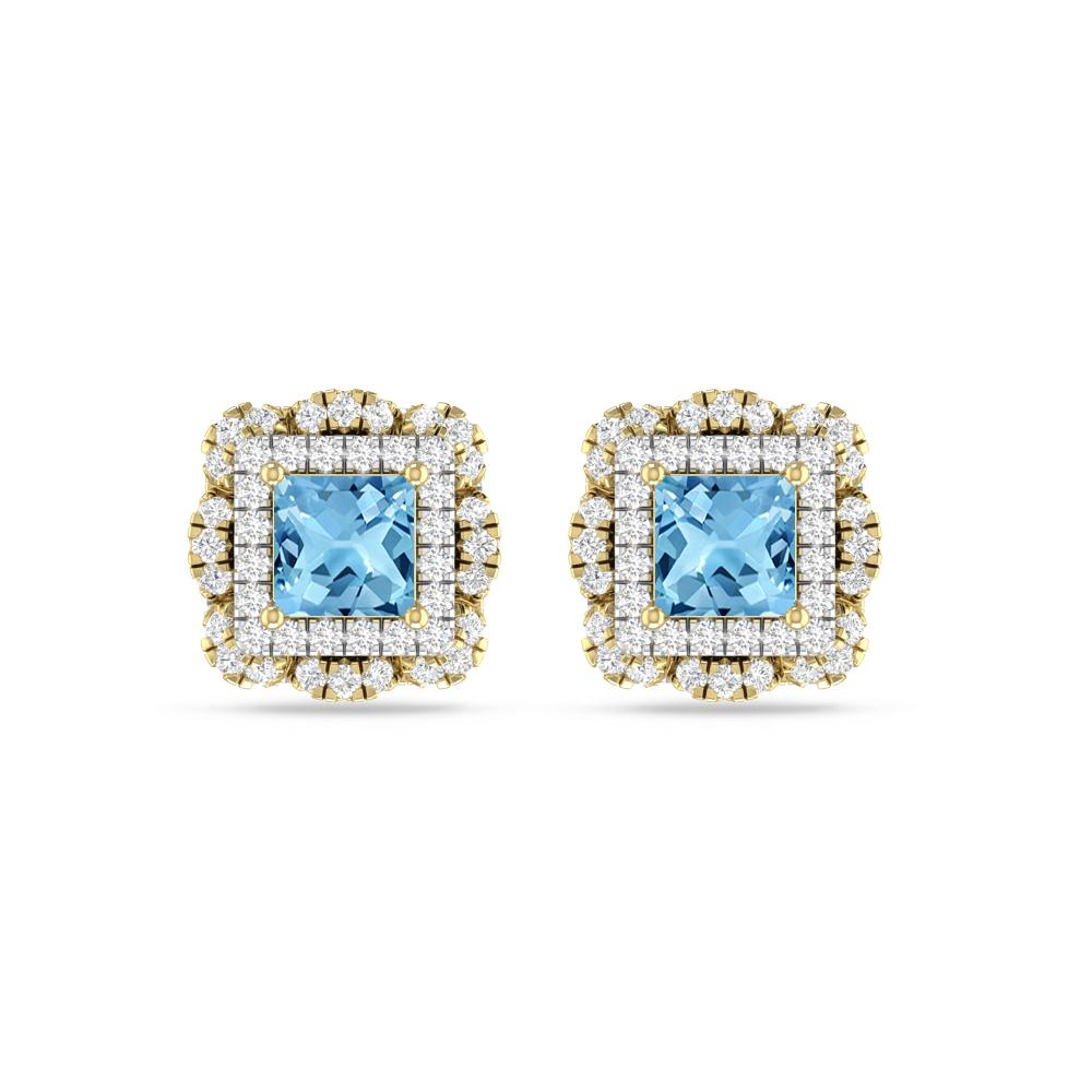 Yellow Gold/White Gold - Blue Topaz