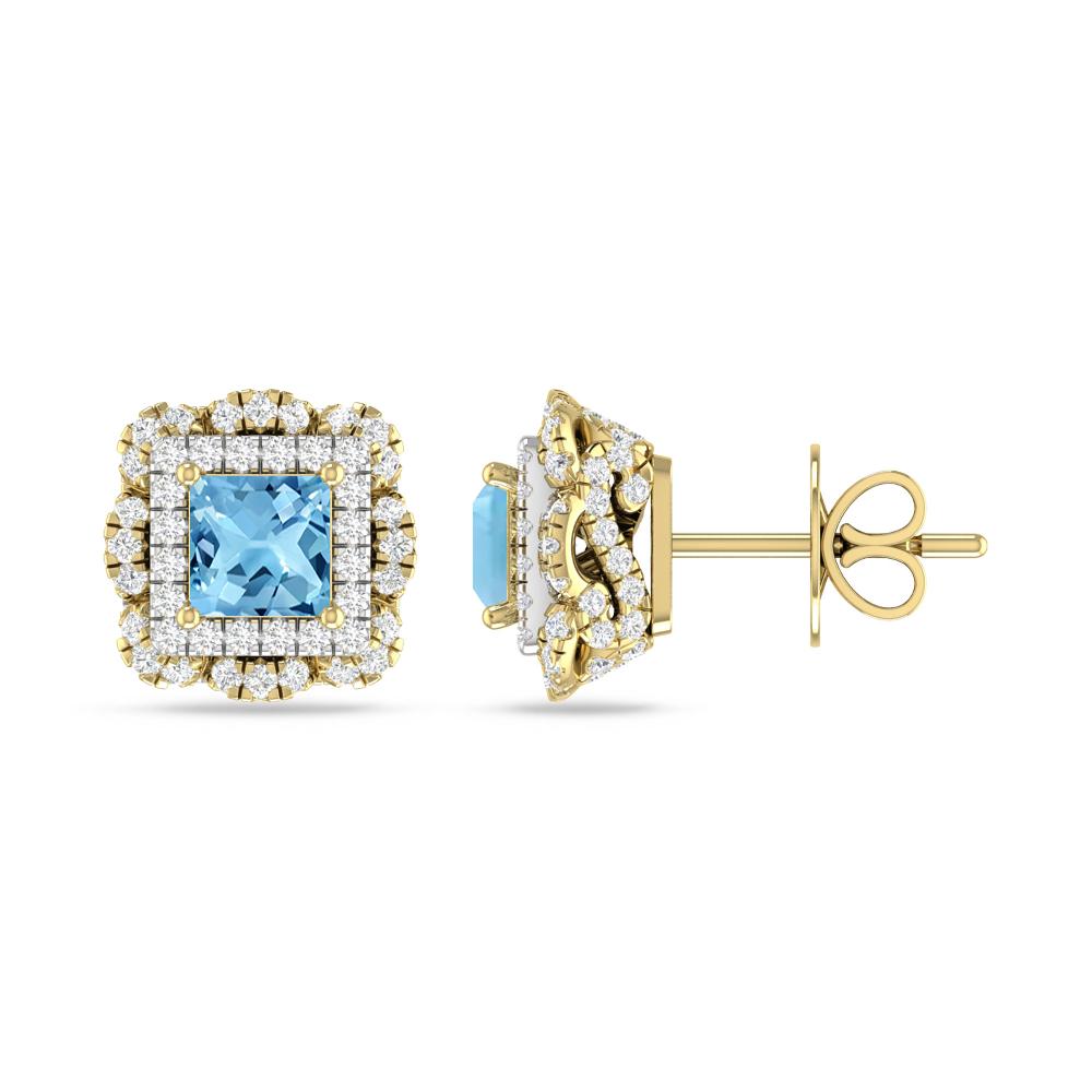 Yellow Gold/White Gold - Blue Topaz
