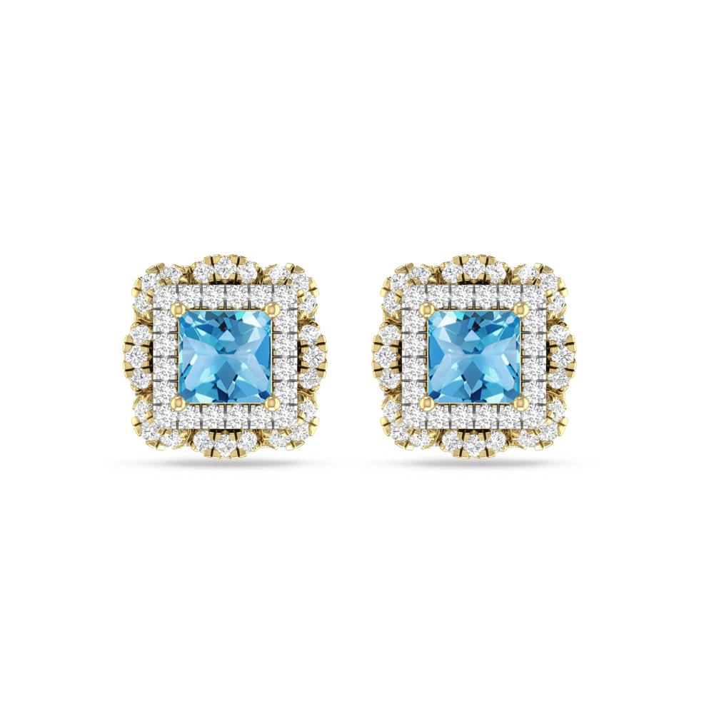 Yellow Gold/White Gold - Blue Topaz