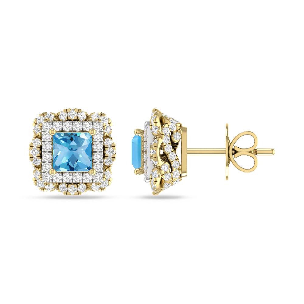 Yellow Gold/White Gold - Blue Topaz