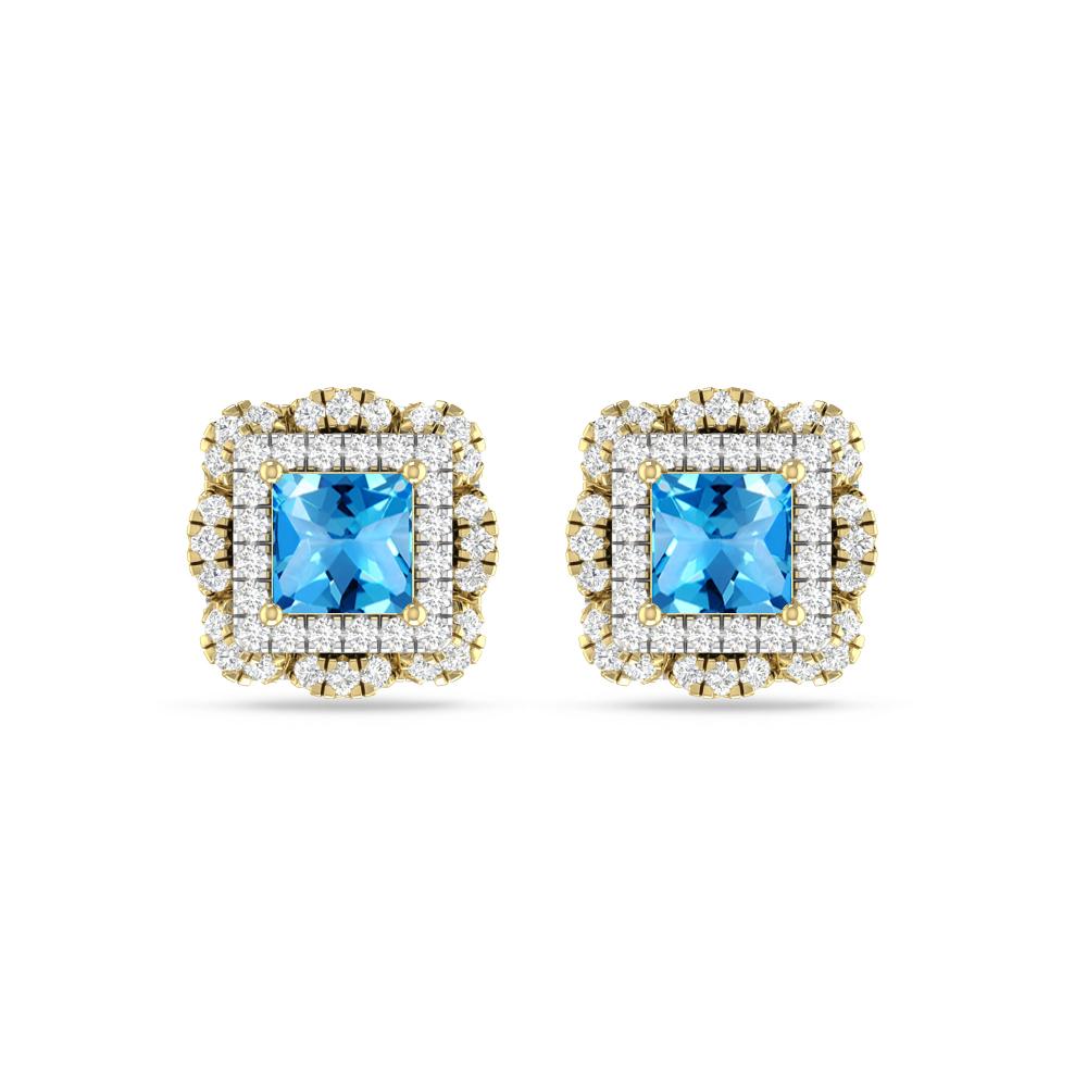 Yellow Gold/White Gold - Blue Topaz