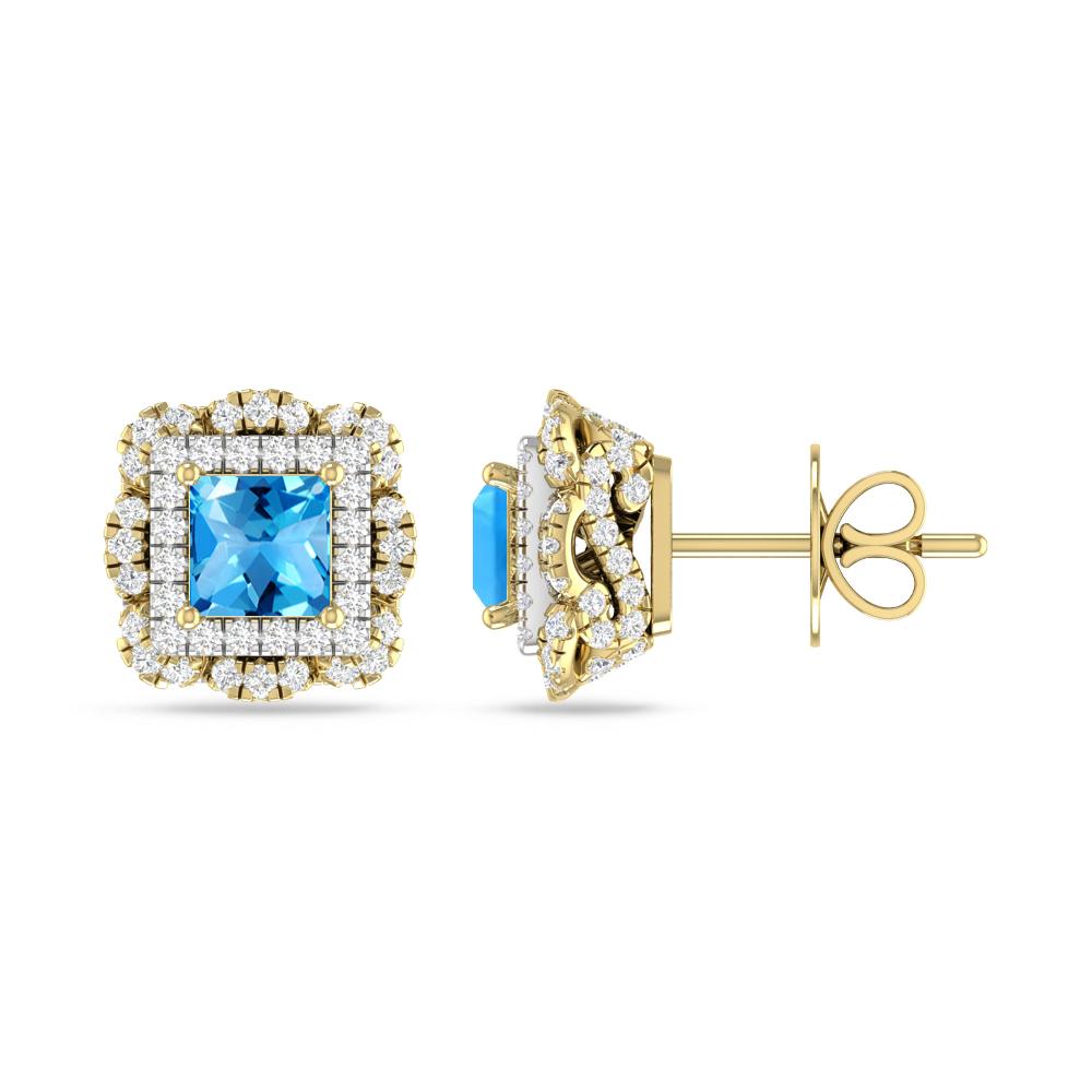 Yellow Gold/White Gold - Blue Topaz
