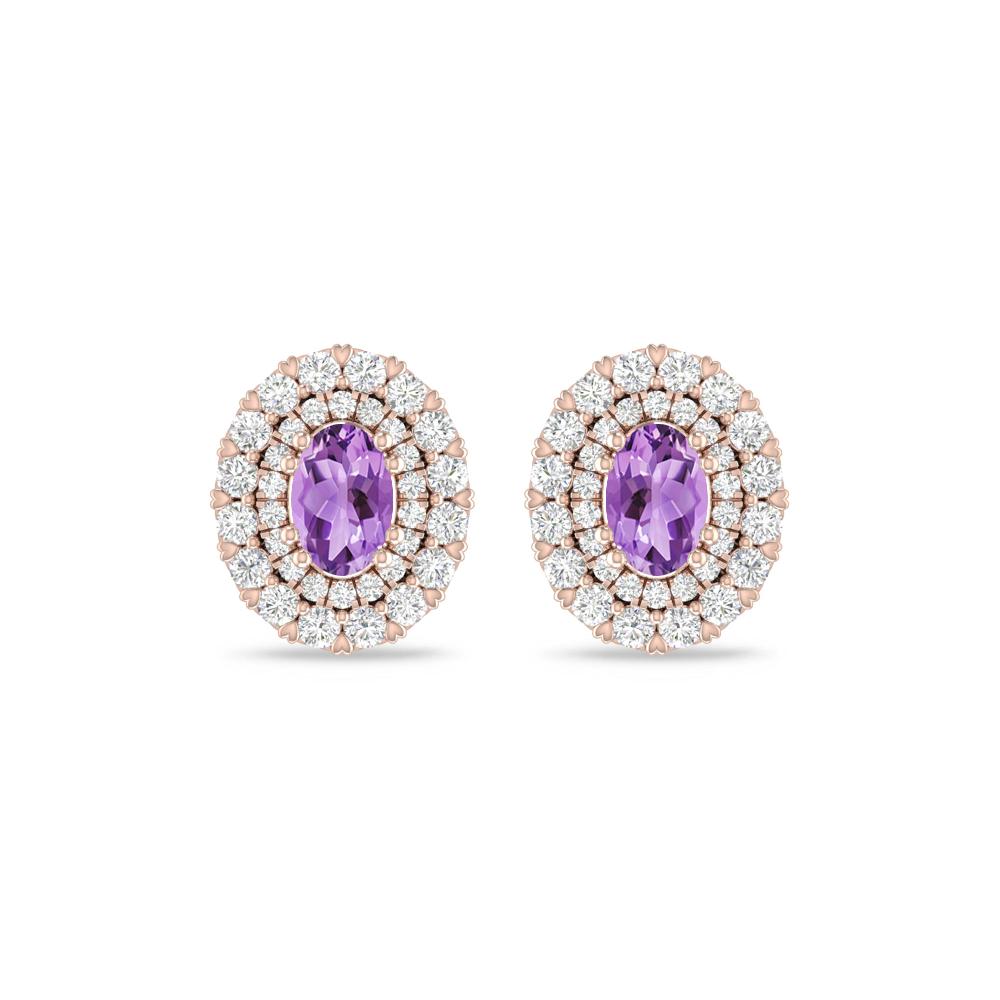 Rose Gold/White Gold - Amethyst