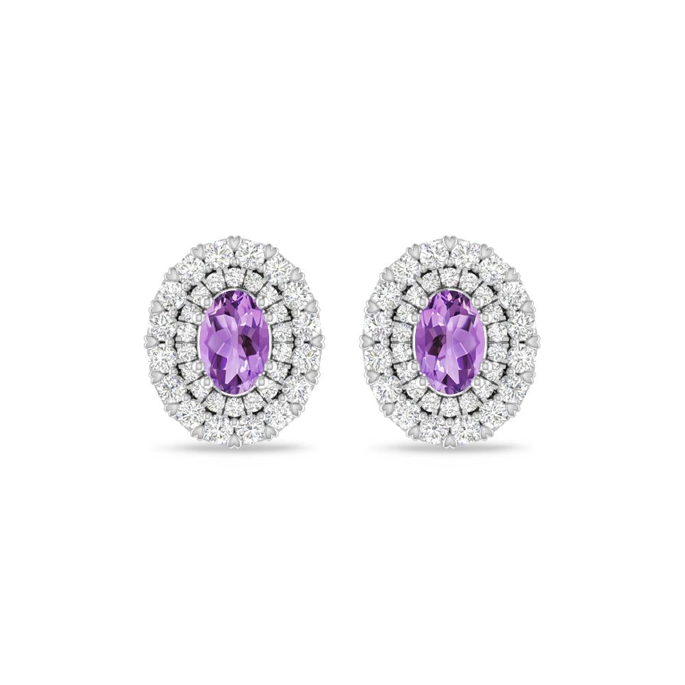 White Gold/Rose Gold - Amethyst