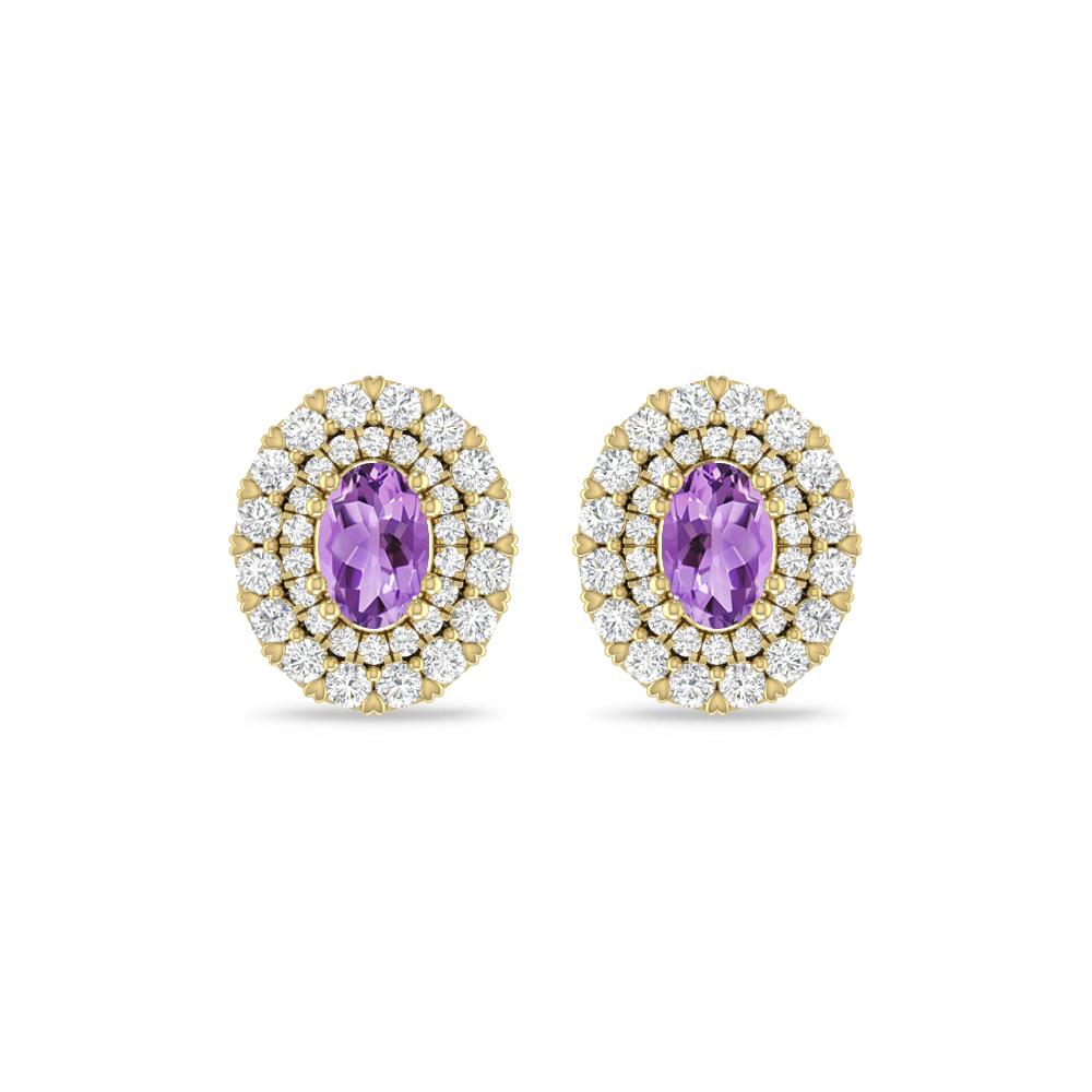 Yellow Gold/White Gold - Amethyst