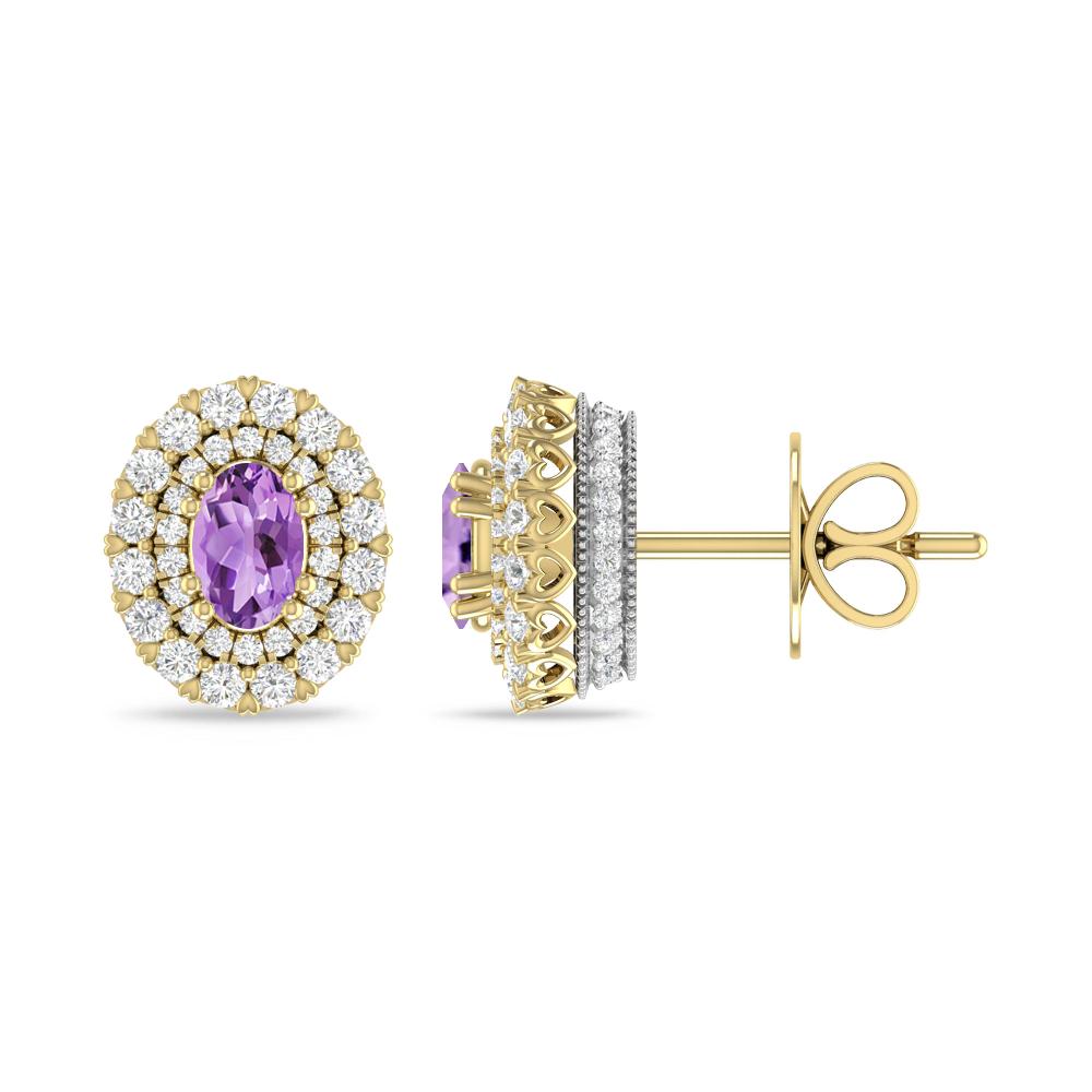 Yellow Gold/White Gold - Amethyst