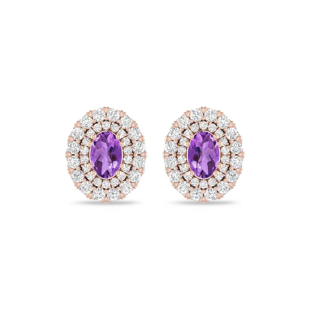 Rose Gold/White Gold - Amethyst