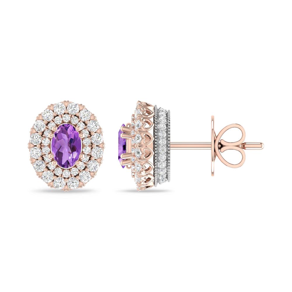Rose Gold/White Gold - Amethyst