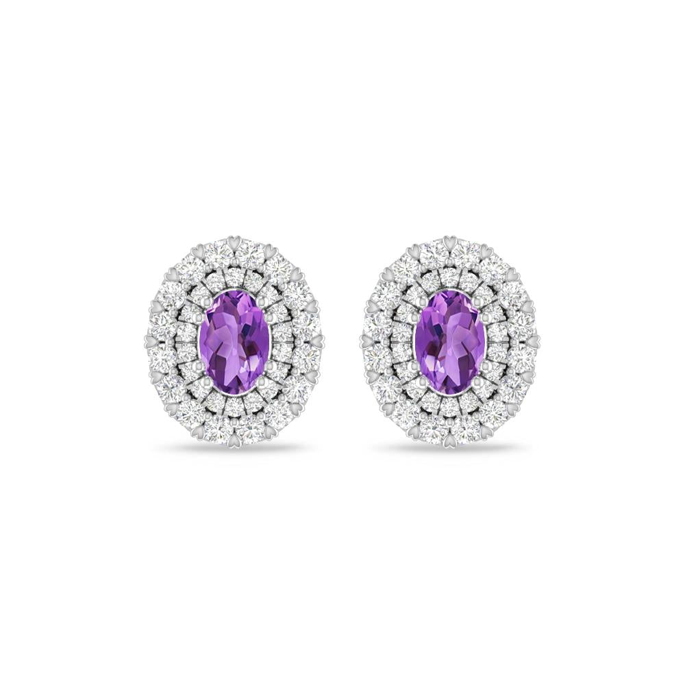 White Gold/Rose Gold - Amethyst