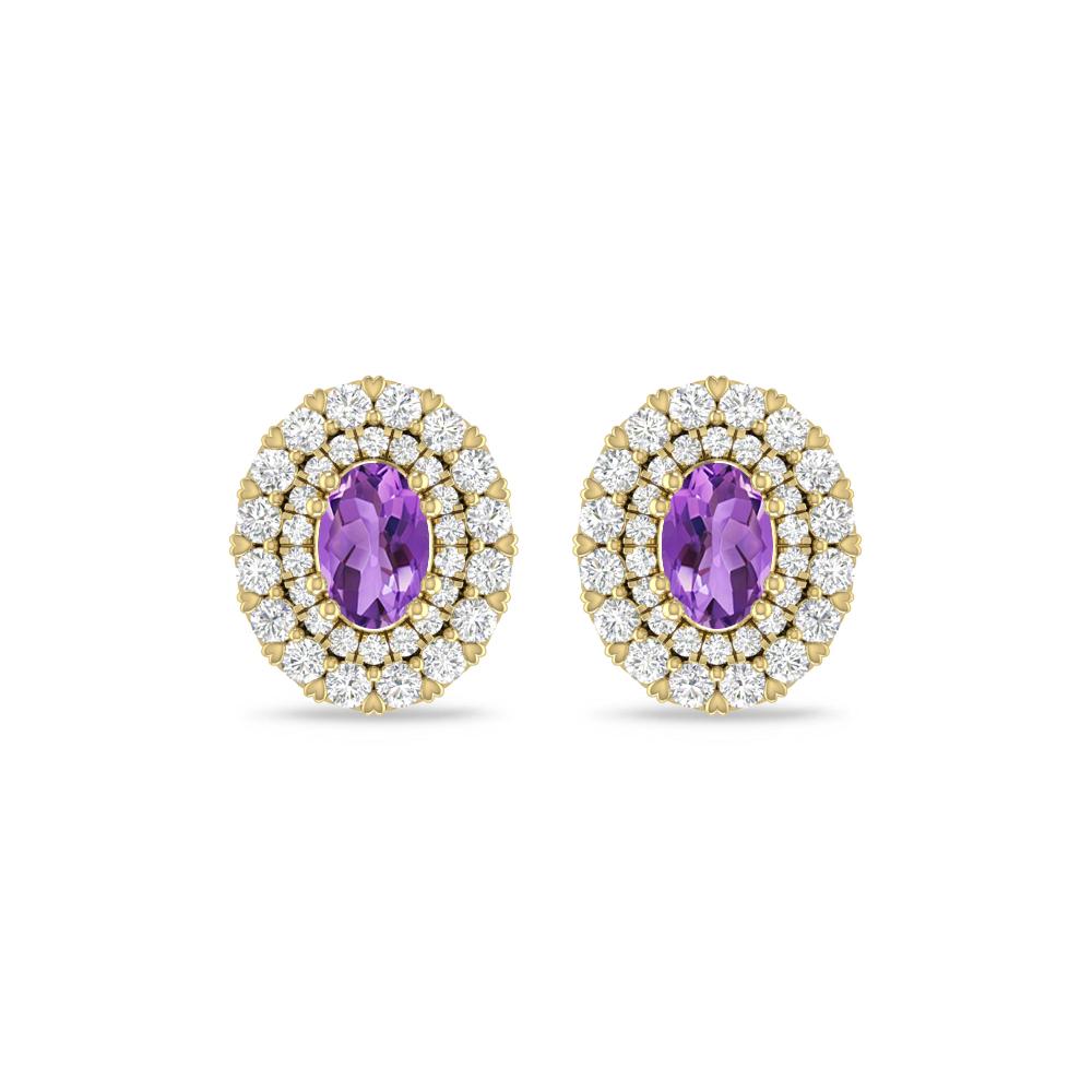Yellow Gold/White Gold - Amethyst