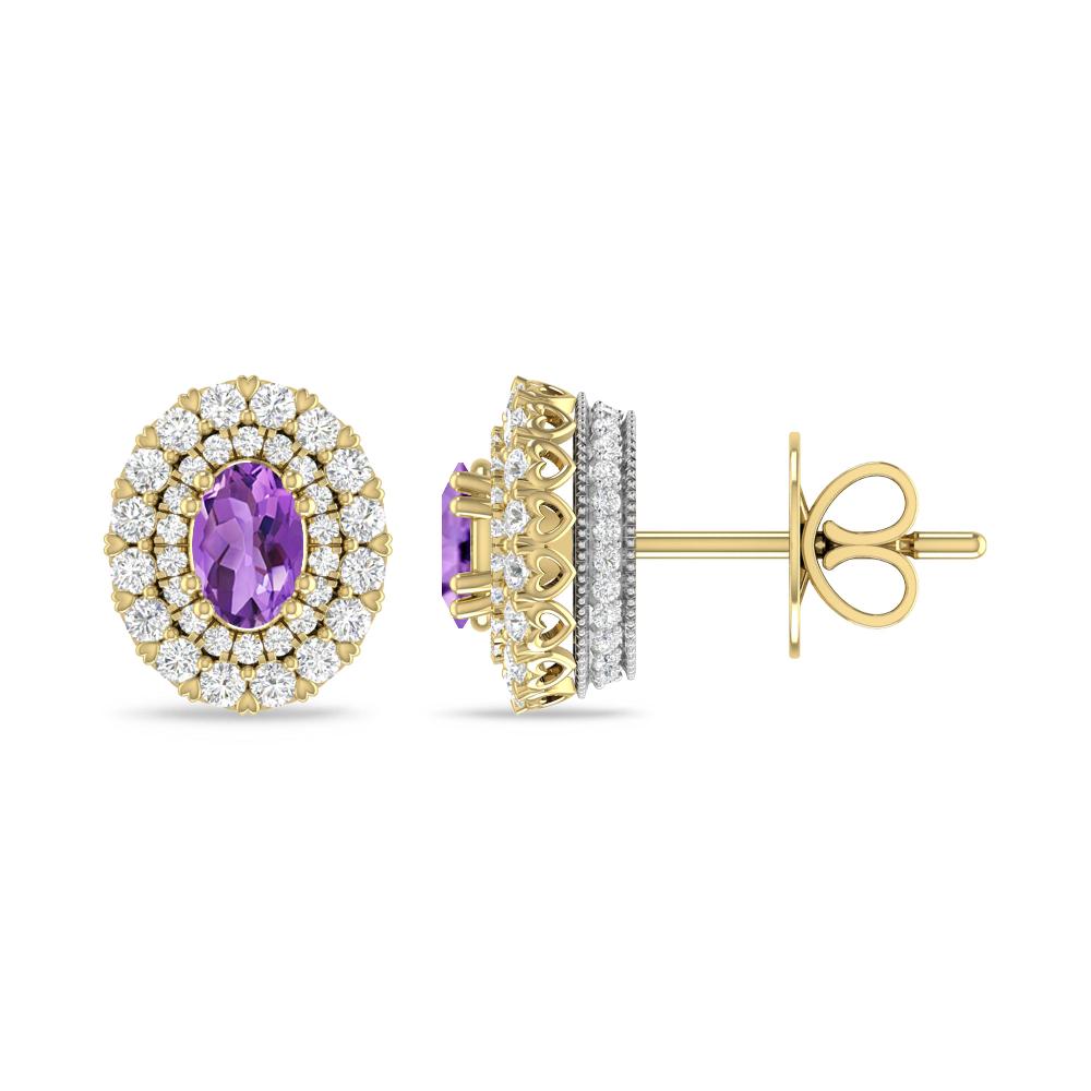 Yellow Gold/White Gold - Amethyst