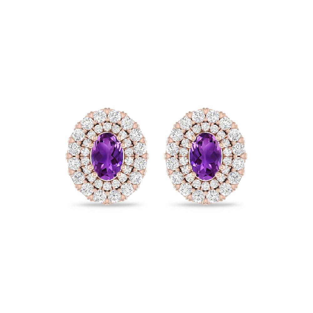 Rose Gold/White Gold - Amethyst