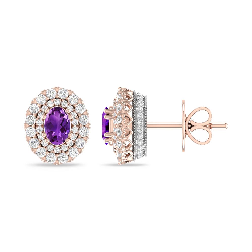 Rose Gold/White Gold - Amethyst